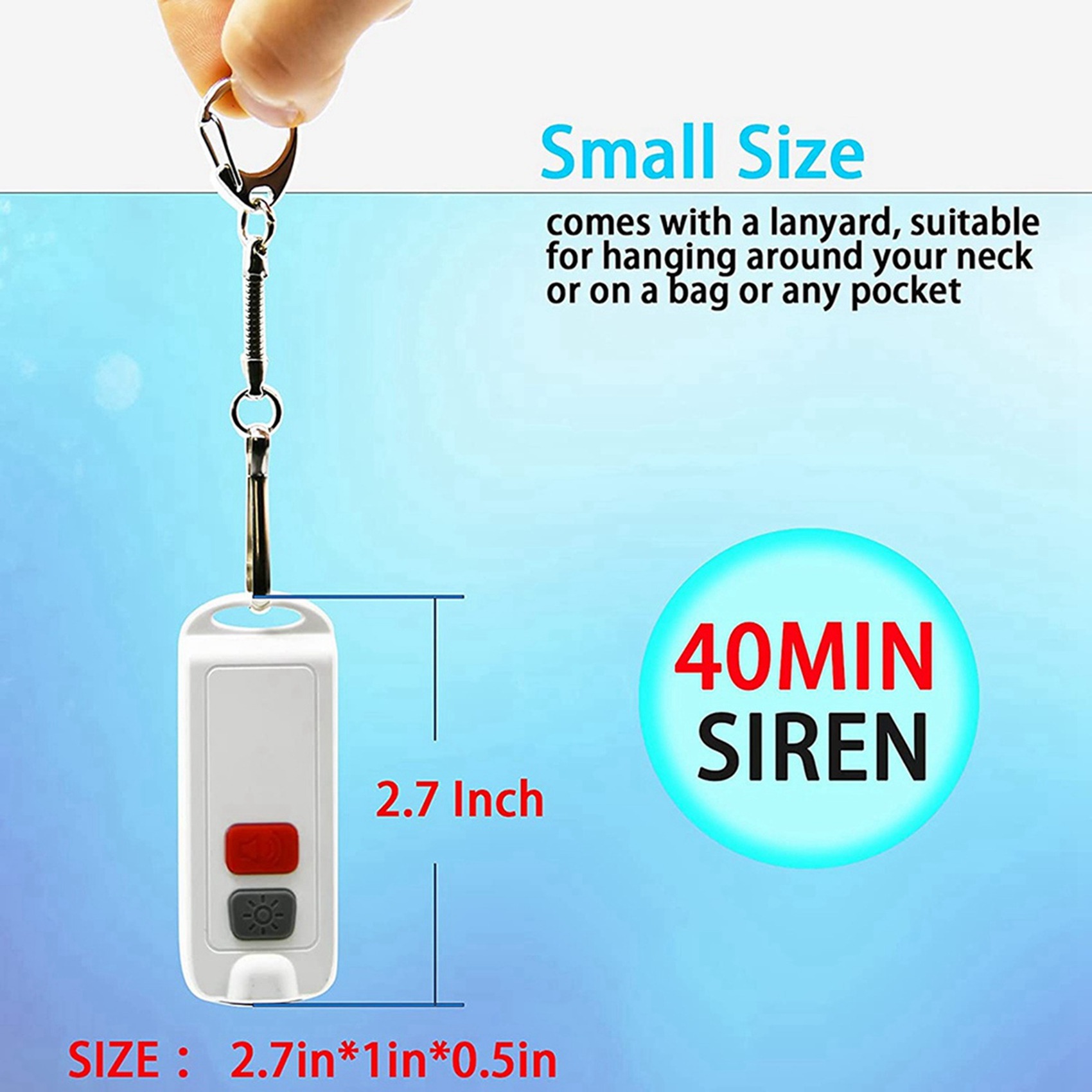 Personal Alarm Keychain - FULL-2X Alarm Pribadi, Alarm Keamanan Untuk
