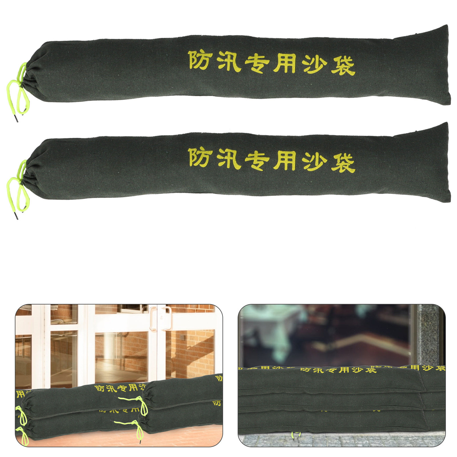 Flood Barrier Bag - 2Pcs Kantong Pasir Kanvas Tahan Aus,