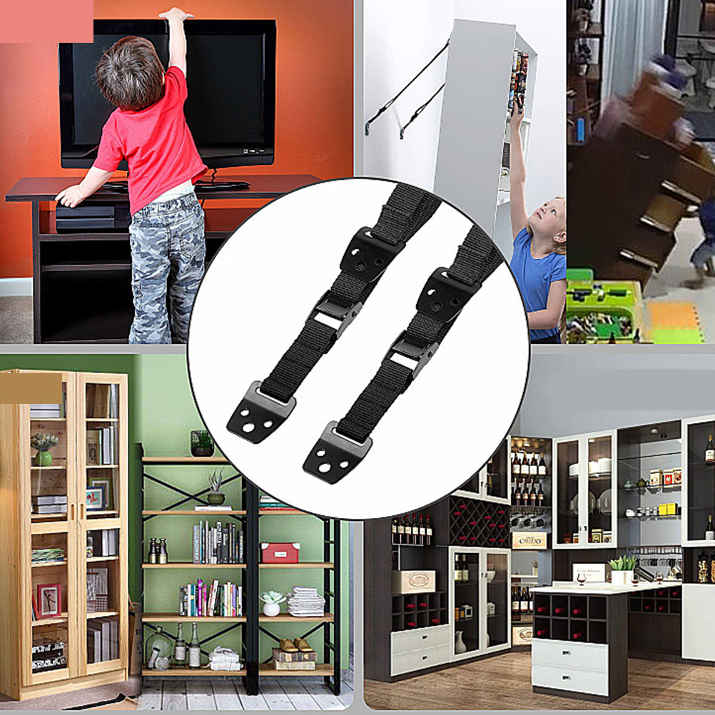 Earthquake Anchor Strap - Kit Penahan Dinding Anti-Jungkit untuk TV,